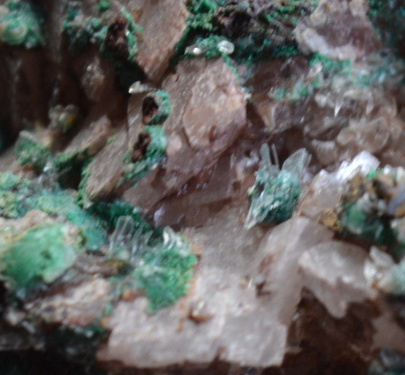 Morocco Touissit Selenite Malachite Dolomite 4680 grams