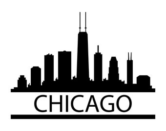 Download Chicago skyline svg | Etsy