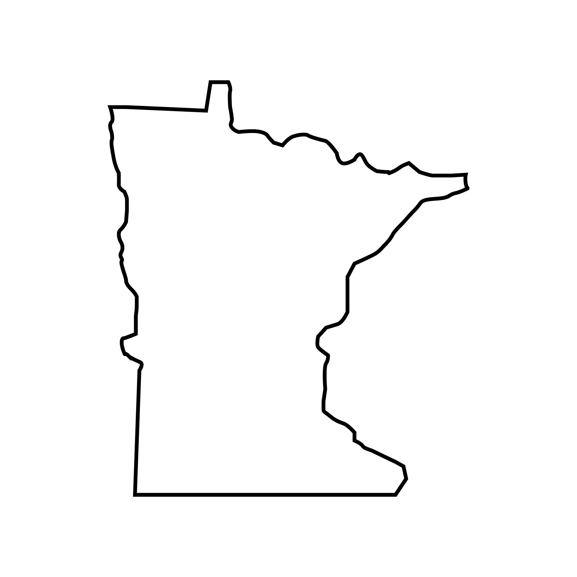 Minnesota Outline SVG Files, Minnesota Cut Files, United States of America Vector Files, Minnesota Vector, Minnesota Map