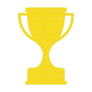 May include: A gold-colored trophy silhouette with a wide bowl, two handles, and a rectangular base. The text "VECTOITALY" is repeated throughout the trophy's design. The trophy is set against a white background.