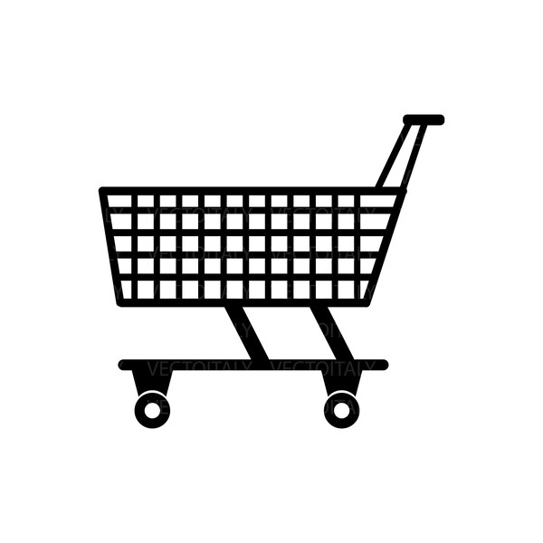 Shopping Cart SVG File, Checkout SVG Cut Files, Shopping Trolley SVG Vector Files, Supermarket Vector