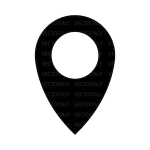 Location Pin SVG Files , Pin SVG Cut Files , Map Point Marker Vector Files ,Dropped Location Pin Vector