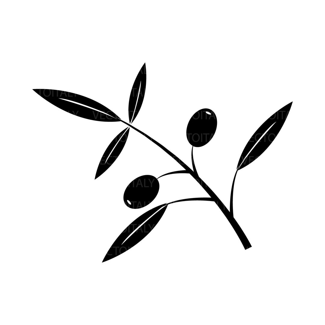 Olive Branch Silhouette SVG, Svg, Pdf, Cricut, Silhouette Cut File