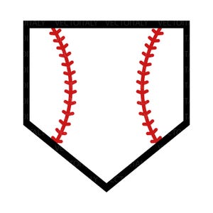 Home Plate SVG,Baseball Home Plate Cut Files,Baseball Stitches Vector, Softball SVG,Baseball Plate Clip Art, Home Plate Outline