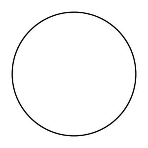 May include: A simple black outline of a circle on a white background. The circle is a perfect geometric shape, with a consistent line weight. The design is minimalist and clean.