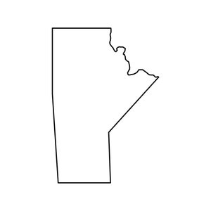 Manitoba-Umriss-SVG-Dateien, Manitoba-Schnittdateien, kanadische Provinzen-Vektordateien, Kanada-Vektor, Manitoba-Karte-ClipArt
