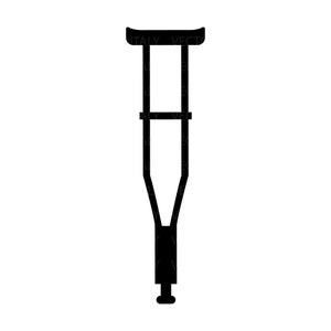 Crutch illustrated in vector and available in SVG, PDF, Eps, Png, JPEG and Ai format and available for instant download