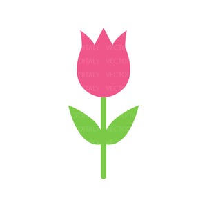 Tulip, Instant Digital Download, svg, png, pdf, and eps files included! Spring, Spring Flower, Tulip Flower