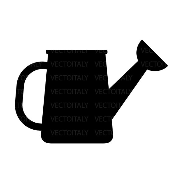 Watering can illustrated in vector and available in SVG, PDF, Eps, Png, JPEG and Ai format and available for instant download