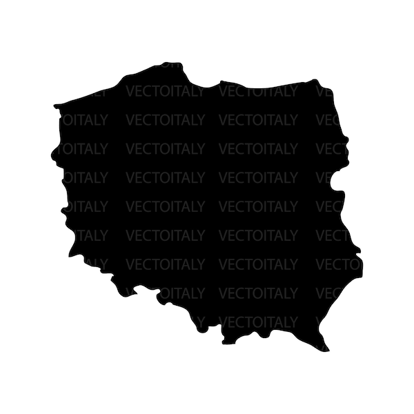 Poland Map SVG, Polish Pole Country National Border Boundary, Black Silhouette Cutout Cricut Cut File Vector Icon, png jpg