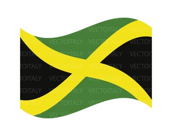 Jamaica Flag SVG, Jamaica Flag Cut File, Jamaica Flag Pdf, Jamaican Flag SVG, Cricut Design,  Silhouette Design, Digital