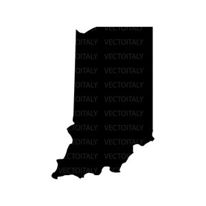 Indiana State SVG-bestanden, Indiana silhouet snijden bestanden, Verenigde Staten van Amerika vectorbestanden, Indiana vector, Indiana kaart illustraties