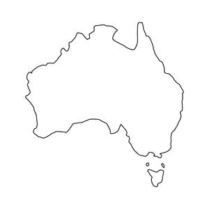 Australië overzicht SVG-bestanden, Australische kaart overzicht gesneden bestanden, Australië vectorbestanden, Australië illustraties
