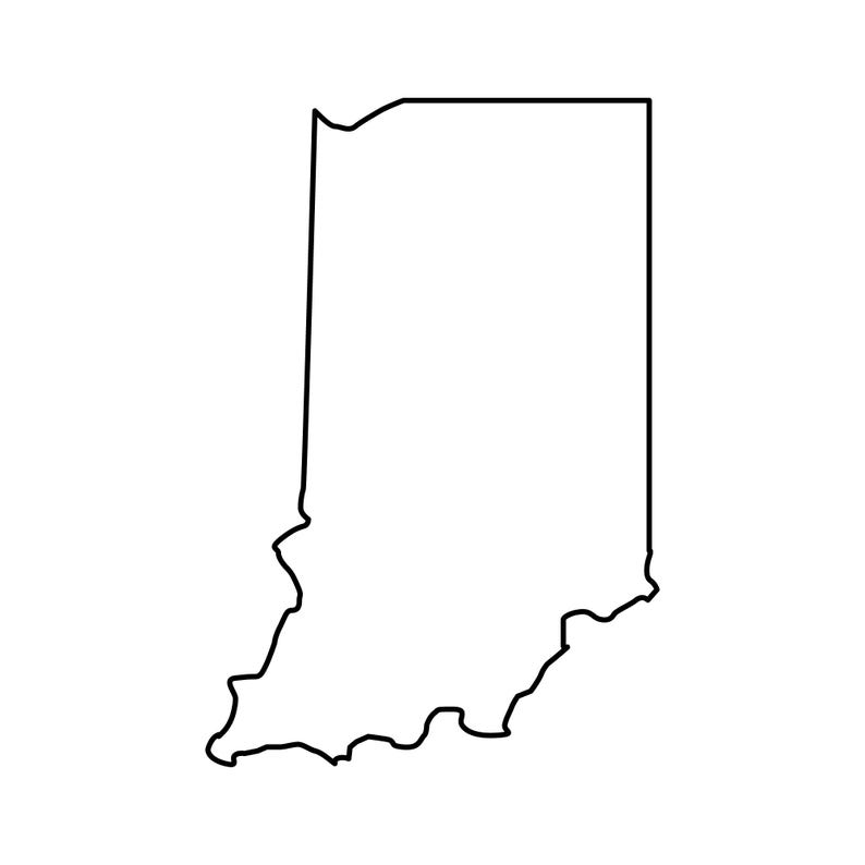 Indiana Outline SVG Files | Indiana Cut Files | United States of ...