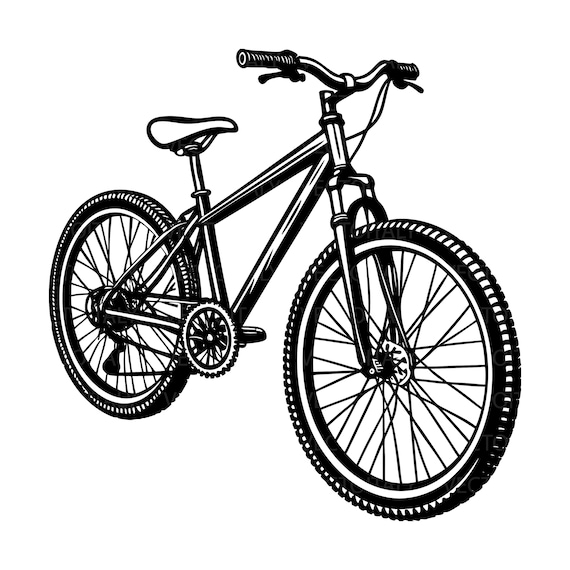 Mountain Bike SVG MTB Downhill Trail Riding Bicycle Silhouette
