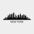 Skyline New York illustrated in vector and available in SVG, Eps, JPG, Png and PDF format and available for instant download