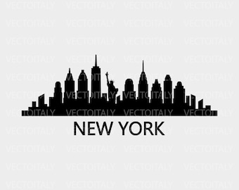 Skyline New York illustrated in vector and available in SVG, Eps, JPG, Png and PDF format and available for instant download