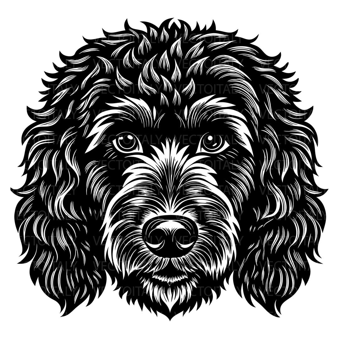 Goldendoodle Dog Head Design, Svg Png Jpeg Eps Pdf, Vector Graphic Cut ...