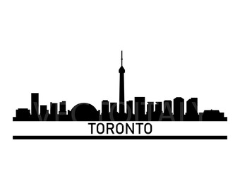 Toronto skyline illustrated in vector and available in SVG, PDF, Eps, Png, JPEG and Ai format and available for instant download