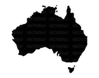 Australia SVG Files, Australian Map Cut Files, Australia Vector Files, Australia Silhouette Vector, Australia Clip Art