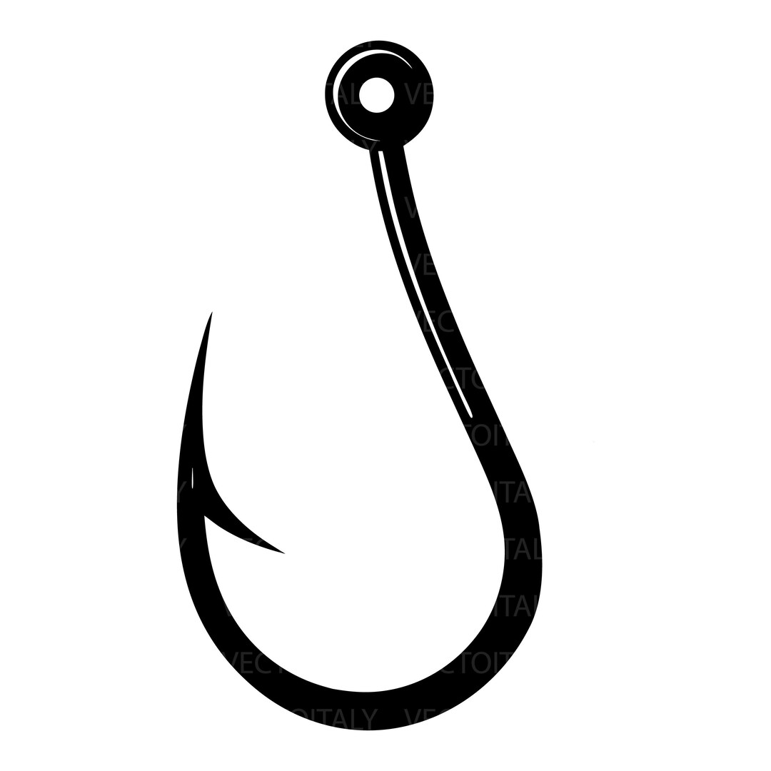Fish Hook Vector & Raster Files, SVG, PNG, JPG - Etsy Canada