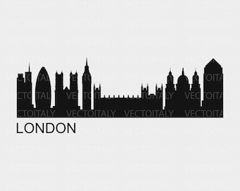 Skyline London illustrated in vector and available in SVG, PDF, Eps, Png, JPG and Ai format and available for instant download