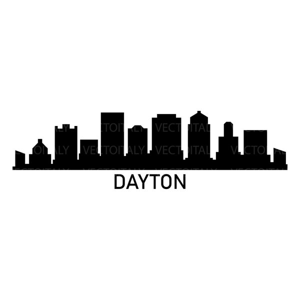 Dayton skyline illustrated in vector and available in SVG, PDF, Eps, Png, JPEG and Ai format and available for instant download