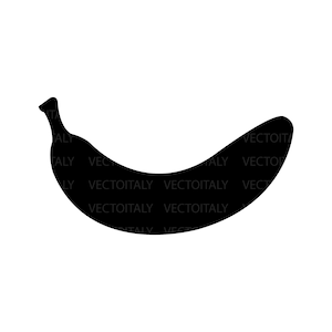 Puede incluir: Una silueta negra de un plátano, una fruta común.