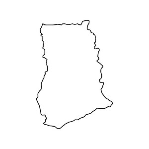 Ghana contour SVG PNG, Ghana Cursive Vector File, Afrique svg, pays africain svg, Ghana forme svg, Ghana silhouette svg