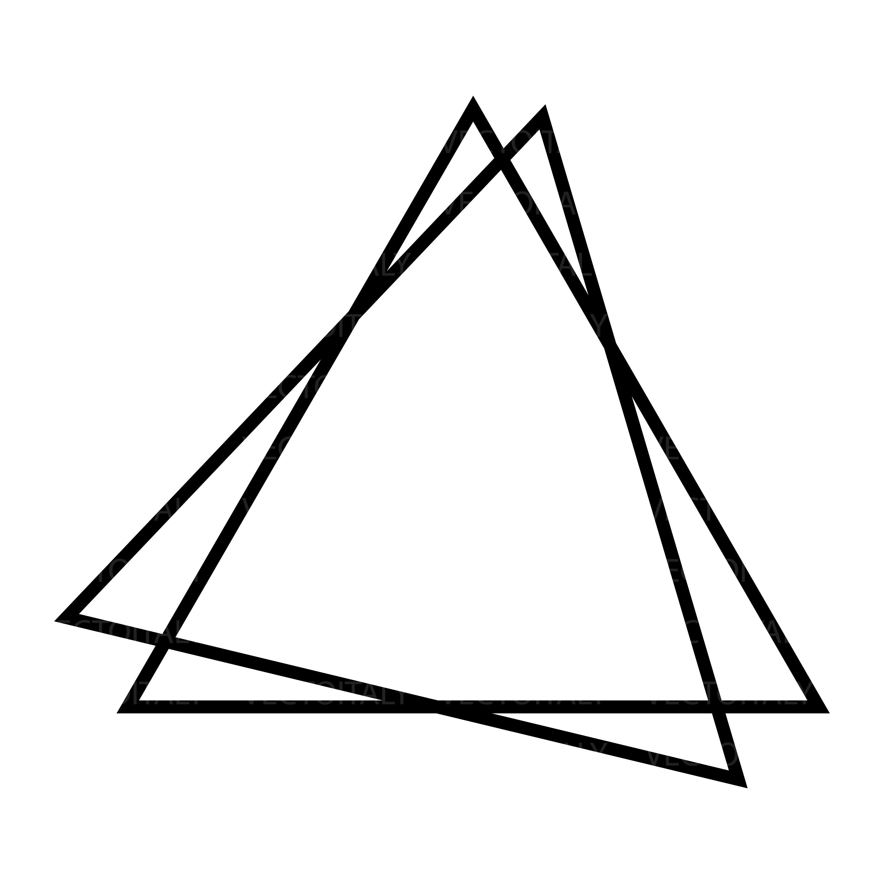 Triangle Frame SVG Files, Triangle Frame Cut Files, Triangle Monogram ...