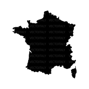 Francia Mapa Svg, Francia Svg, Francés Svg, París Svg, Silueta SVG Cortar Archivo, png, pdf, eps, Cricut, Forma Vector Clipart