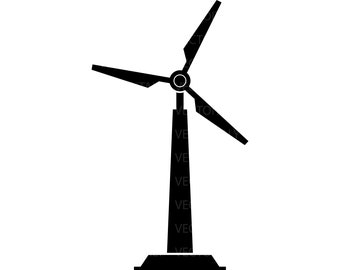 Wind Turbine Svg Renewable Energy Svg Wind Turbine Digital Download for Cricut and Silhouette includes svg, jpeg, eps, pdf,
