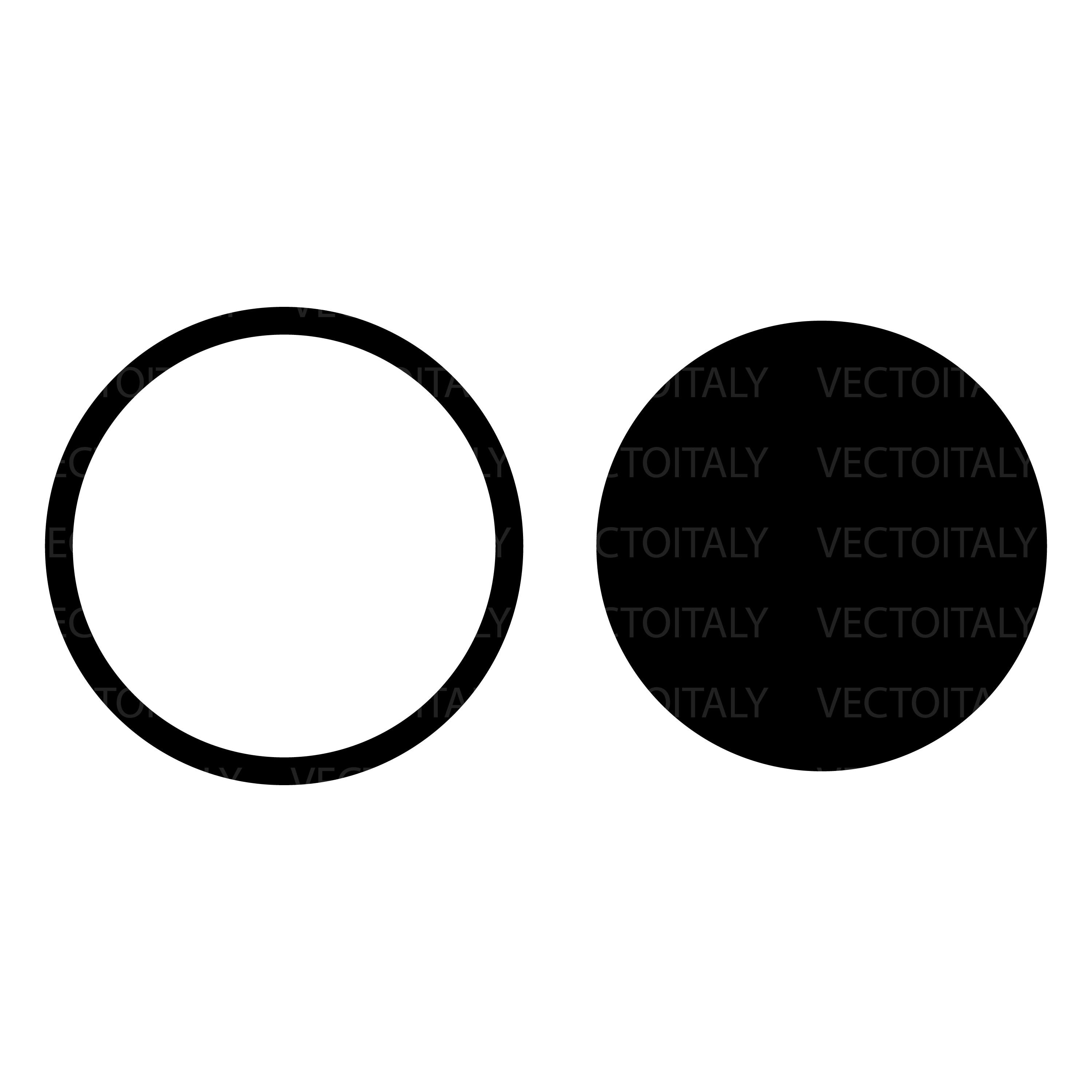 Circle Basic Shapes SVG Files, Circle Frame Cut Files, Circle Outline Vector Files, Circle Silhouette Vector, Circle Clip Art
