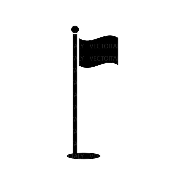 Golf Flag svg, Golf SVG, Golf Flag Vector, Golf Flag Clipart, Golf Flag Clip art, cricut & silhouette, screen printing