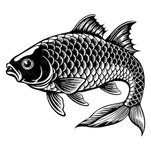 Carp Fish Digital Downloads, Carp Fish Svg, Carp Fish Png, Carp Fish Clipart, Carp Fish Stencil, Carp Fish Hunting, Fishing svg, Hunting svg