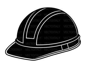 Safety Helmet Svg Cutting File, Hardhat Helmet Svg Cut Files, Safety Construction Helmet Svg Cutting Files, Hard Hat Vector