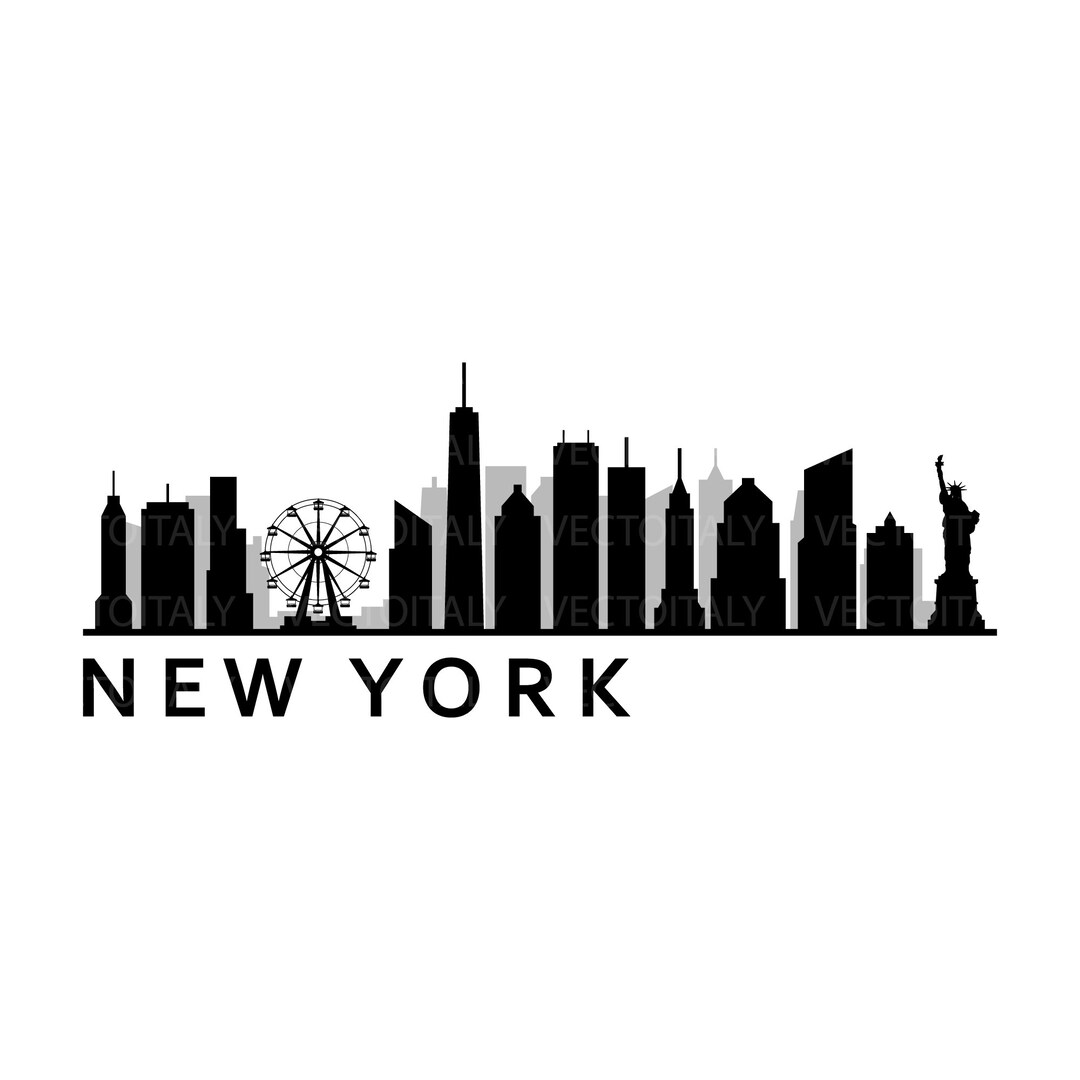 New York City Skyline SVG File NYC Skyline Svg Clipart Silhouette Files ...