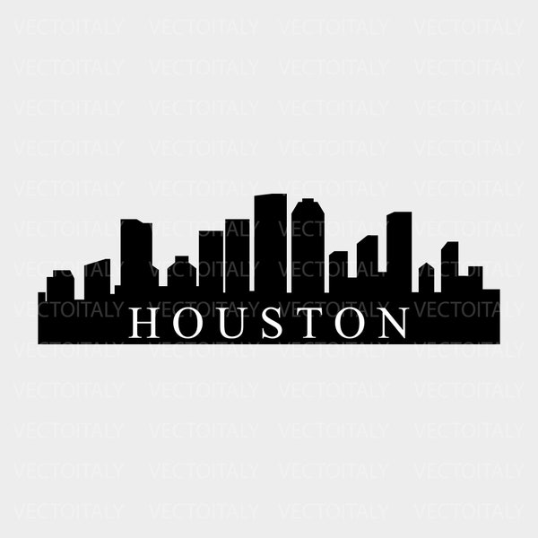 Skyline houston illustrated in vector and available in SVG, Eps, JPG, Png and PDF format and available for instant download