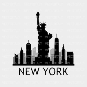Skyline New York illustrated in vector and available in SVG, Eps, JPG, Png and PDF format and available for instant download