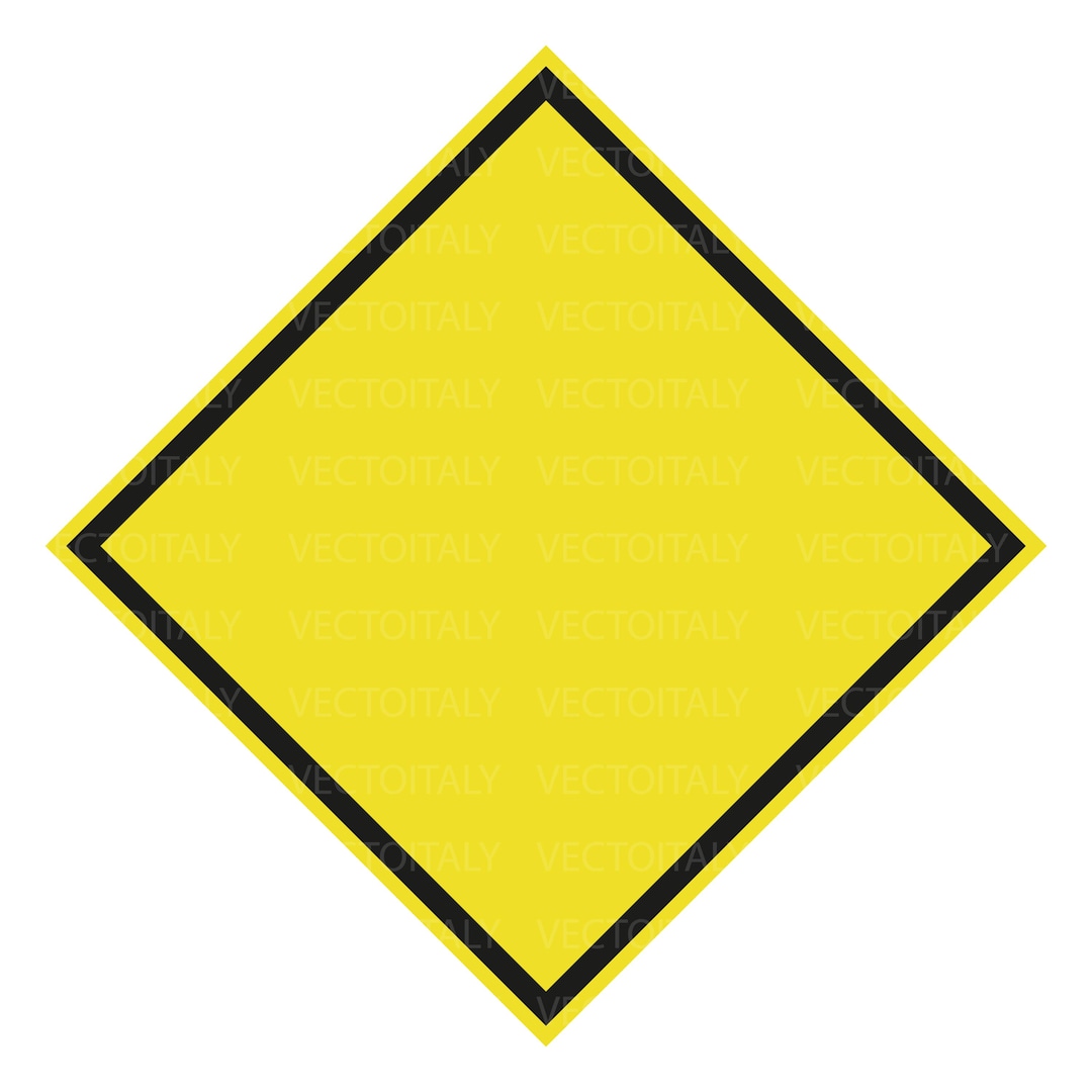 Blank Yellow Sign Svg, Caution Sign Svg, Diamond Svg, Road Sign ...