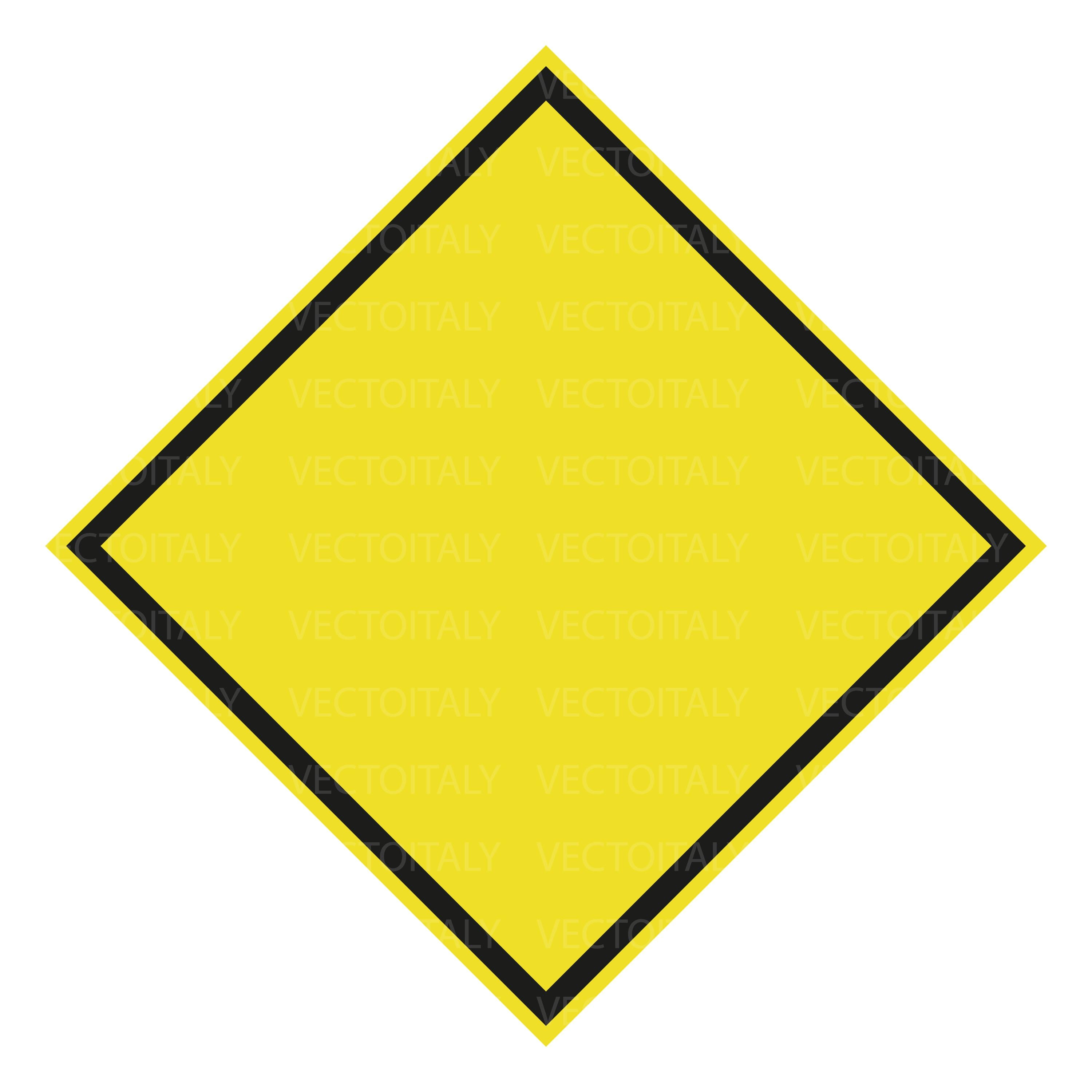 Blank Yellow Sign Svg, Caution Sign Svg, Diamond Svg, Road Sign ...