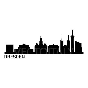 Skyline Dresden illustrated in vector and available in SVG, PDF, Eps, Png, JPEG and Ai format and available for instant download