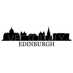 Skyline Edinburgh illustrated in vector and available in SVG, PDF, Eps, Png, JPG and Ai format and available for instant download