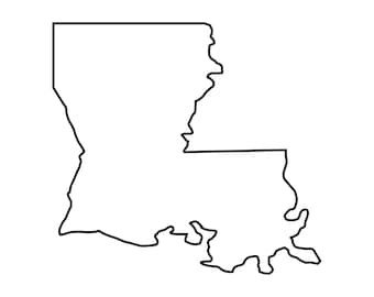 Louisiana Outline SVG Files, Louisiana Cut Files, United States of America Vector Files, Louisiana Vector, Louisiana Map Clip Art