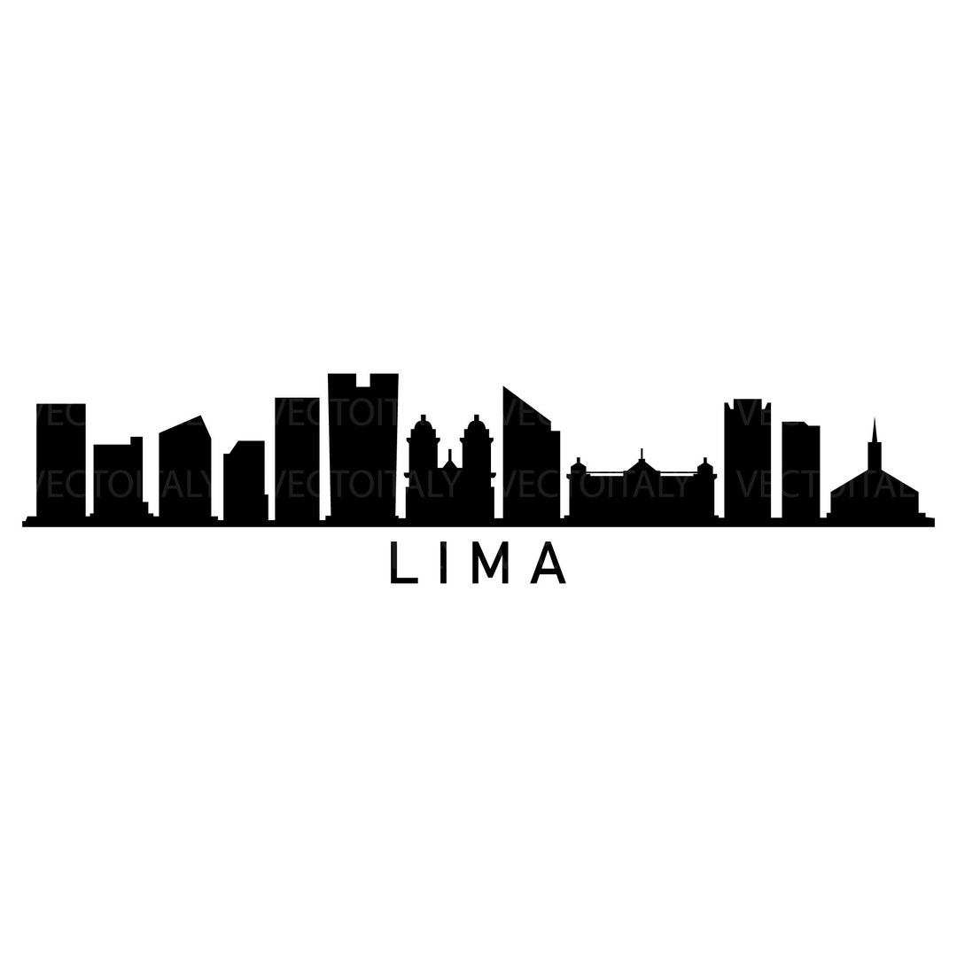 Lima Rima Svg Lima Skyline Illustrated in Vector and Available in SVG, PDF, Eps, Png ...