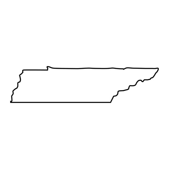 Tennessee – Map Outline, Printable State, Shape, Stencil  Tennessee State Map Shape Business Card Holder display picture 1