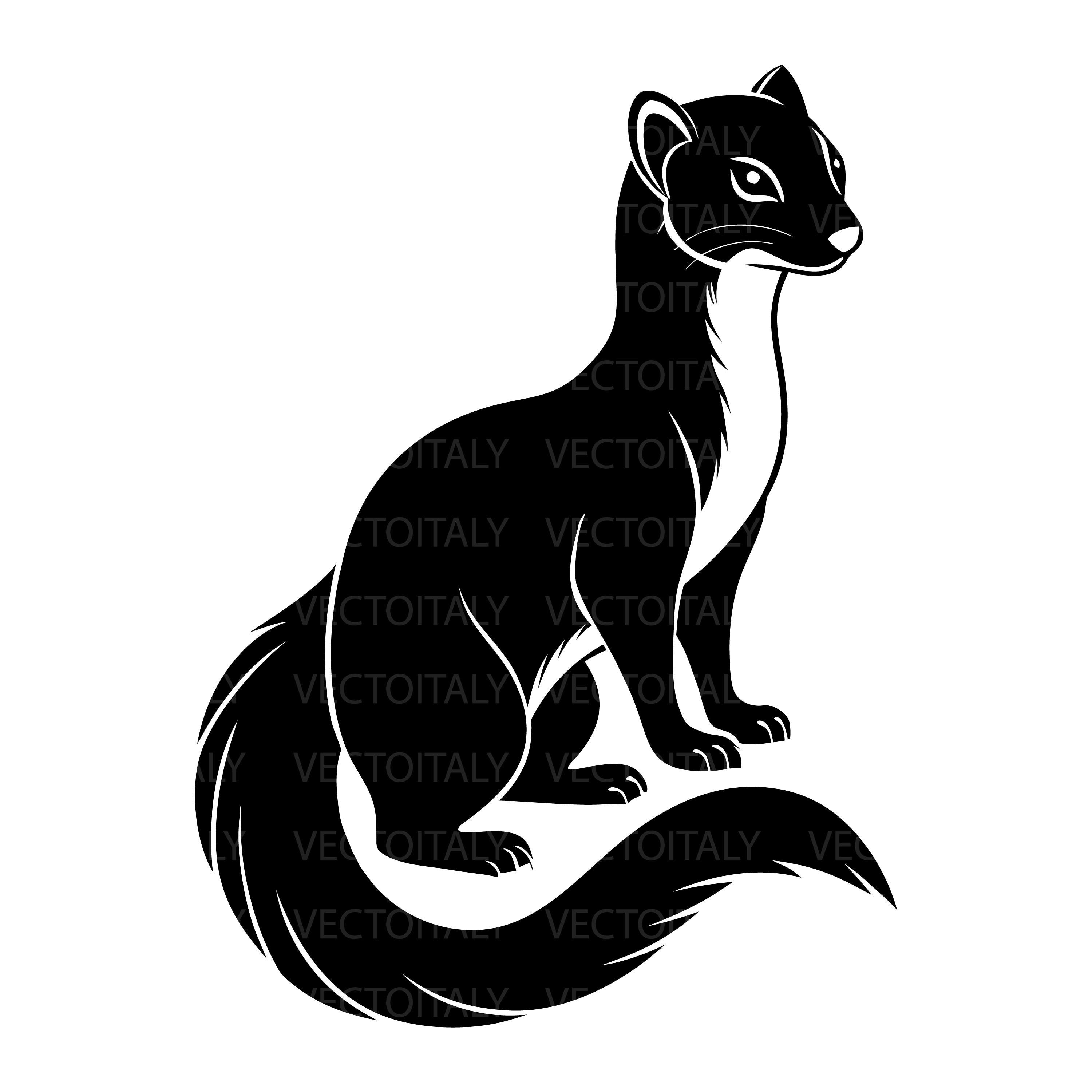 Marten Rabbit Svg Marten Weasel SVG PNG Clipart Cut Files for Cricut, Silhouette, Laser ...