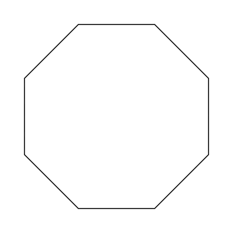 Octagon Shape Outline: Commercial PNG Stencil (digital Download) - Etsy