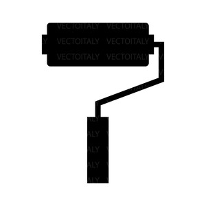 Farbroller im Vektor illustriert und im SVG-, PDF-, Eps-, Png-, JPEG- und Ai-Format verfügbar und zum sofortigen Download verfügbar