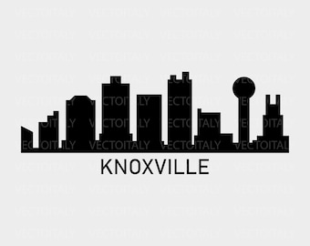 Skyline Knoxville illustrated in vector and available in SVG, PDF, Eps, Png, JPG and Ai format and available for instant download